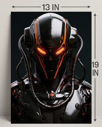 Futuristic Cyborg Sentinel Poster PosterGoat