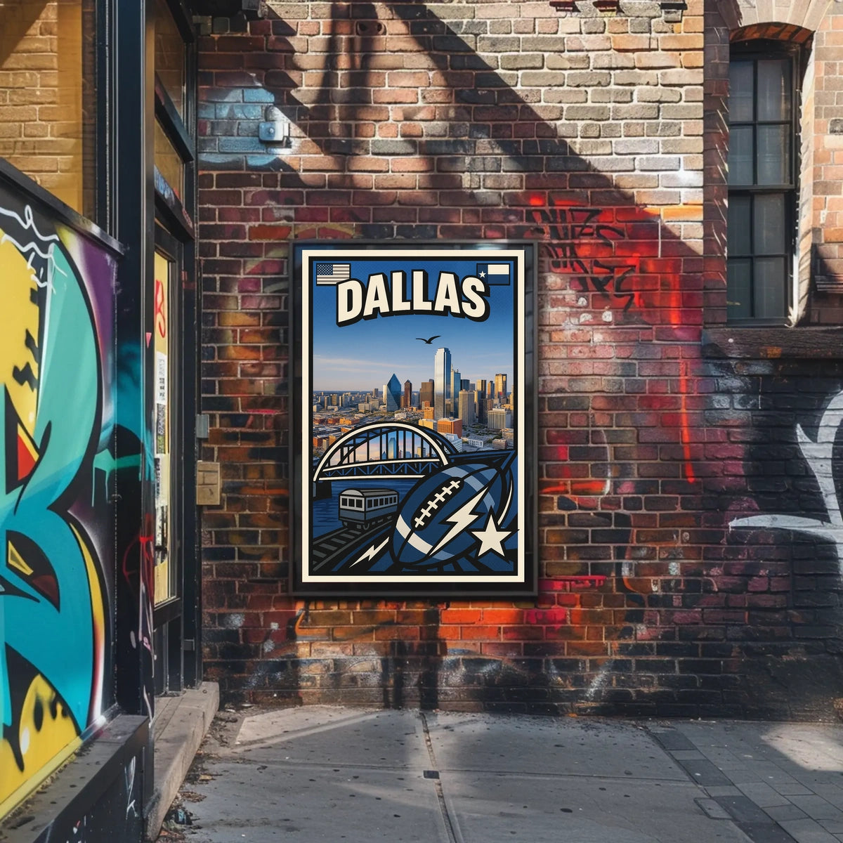 Dallas Skyline Celebration Poster