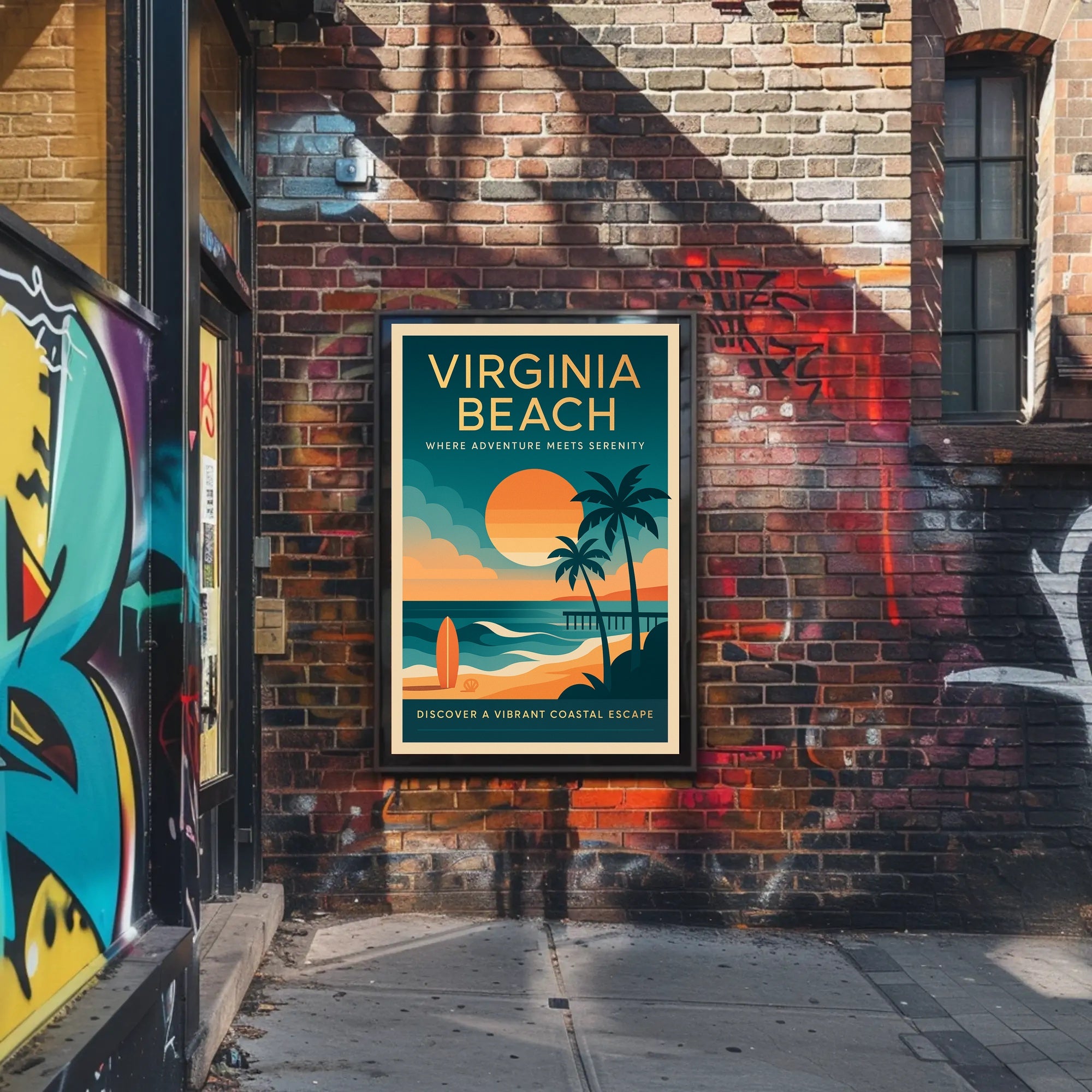 Virginia Beach Serenity Adventure Travel Poster
