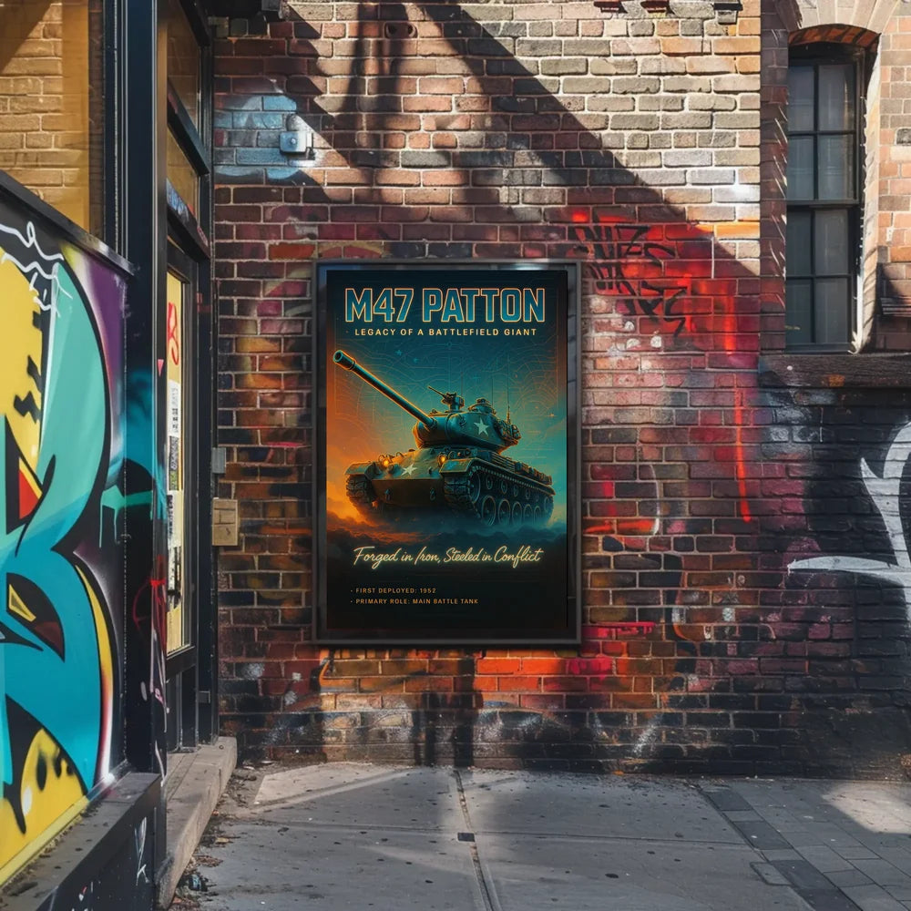 M47 Patton Tank Battlefield Giant Military Recruitment Poster PosterGoat