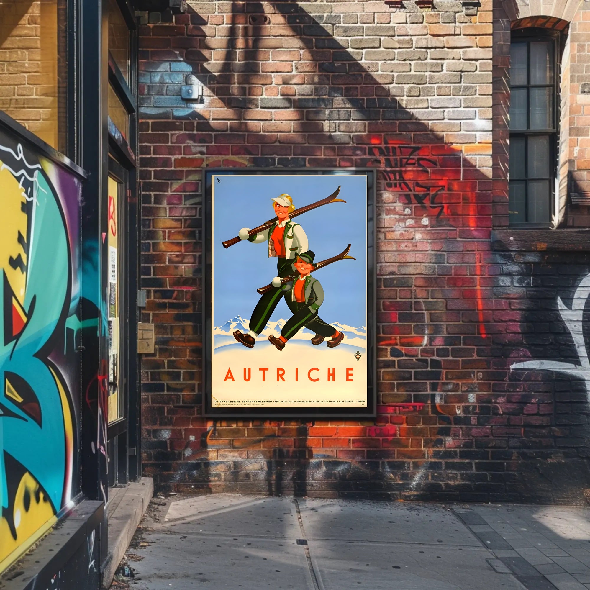 Austria Skiing Promotion Poster PosterGoat