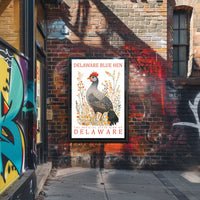 Delaware Blue Hen State Pride Art Poster