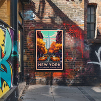 New York City Autumn Scene Poster