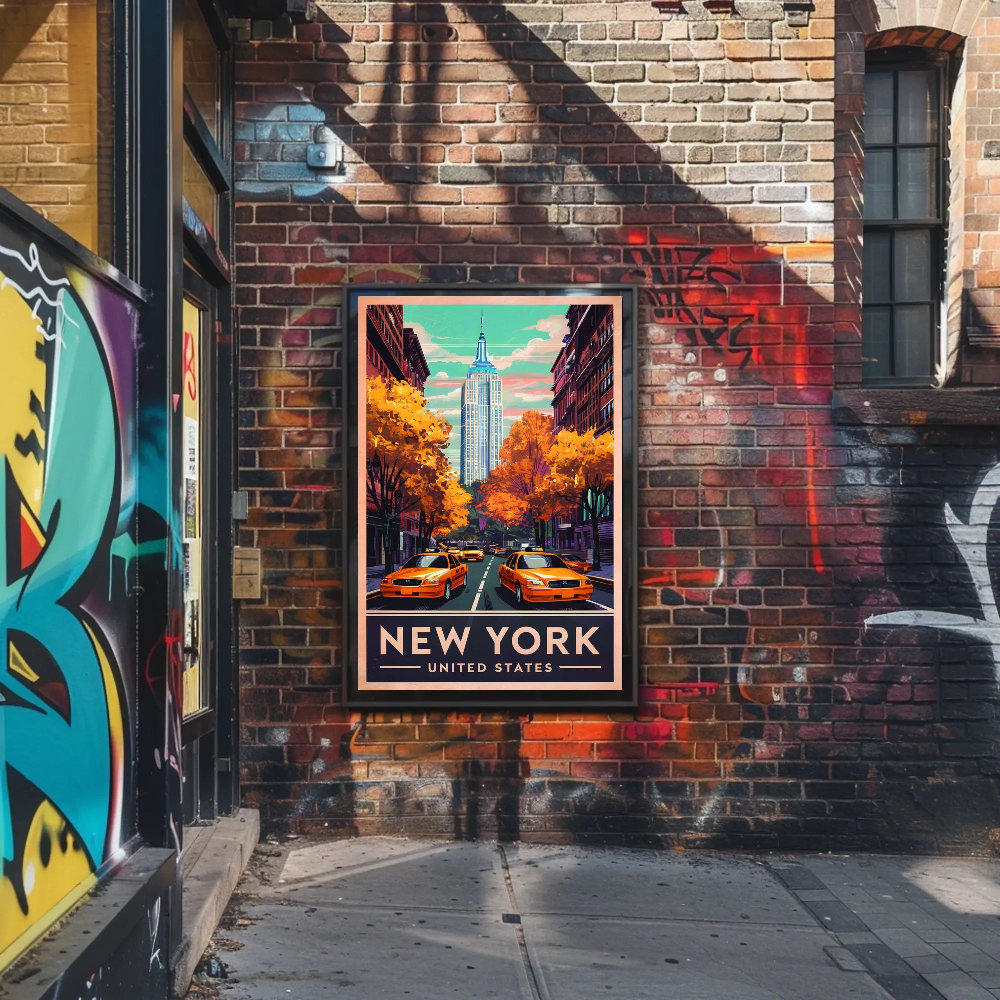 New York City Autumn Scene Poster