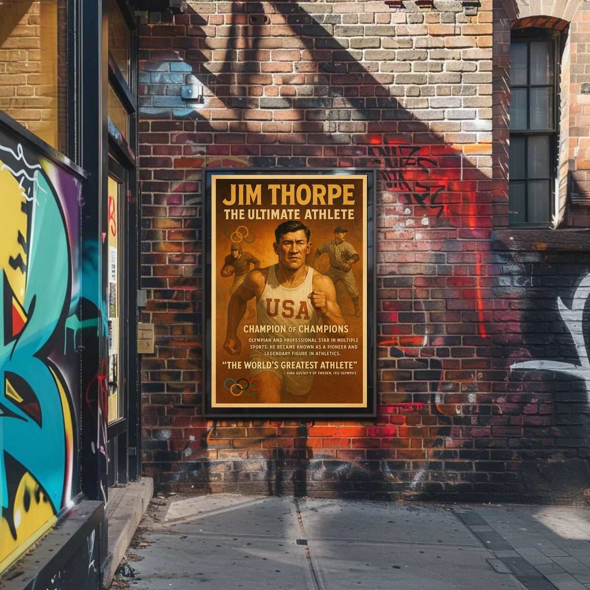 The Ultimate Athlete Tribute Jim Thorpe Poster