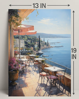 Seaside Terrace Escape Poster