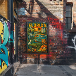 Florida Wildlife and Culture Poster