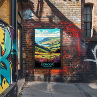 Exmoor National Park Scenic Travel Poster Print