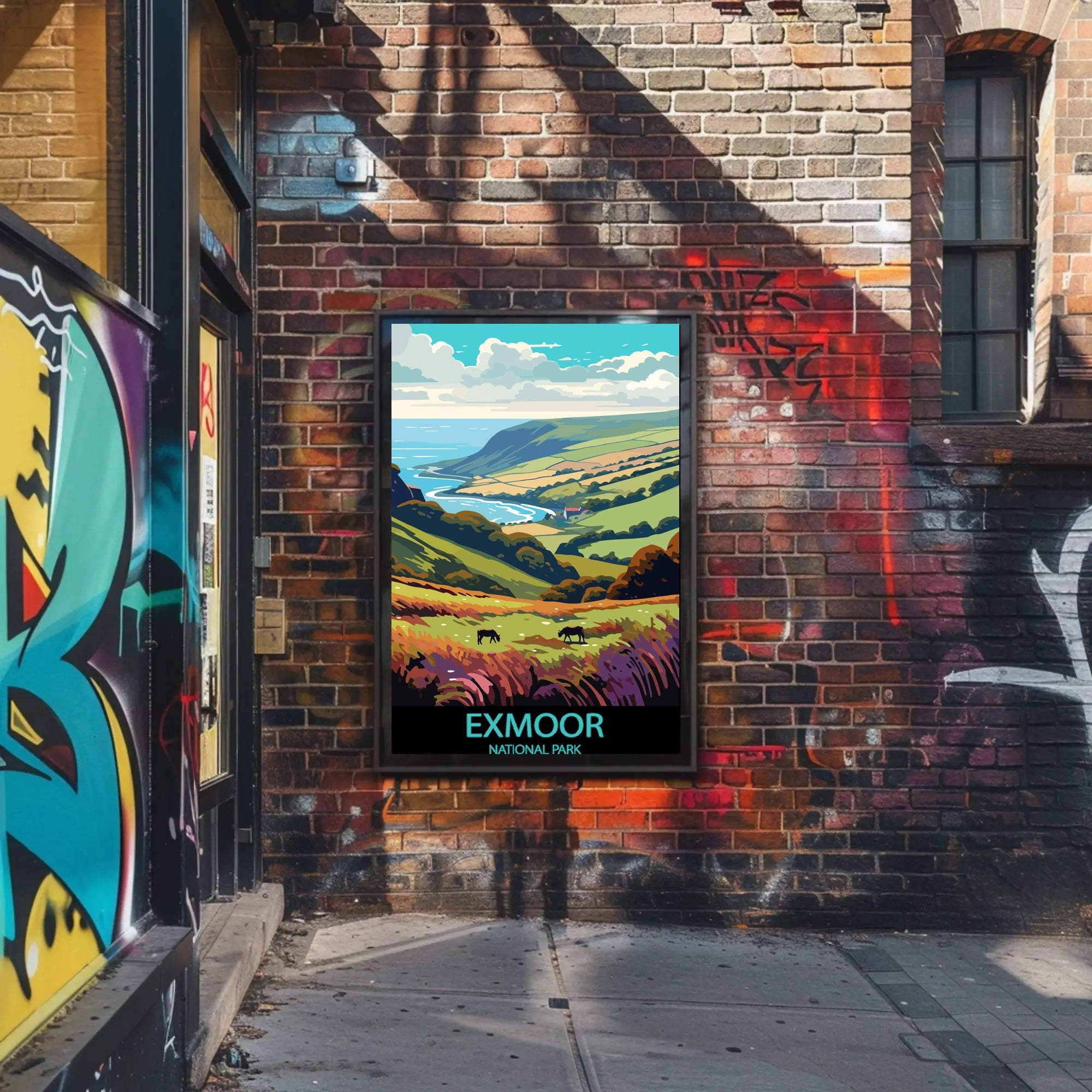Exmoor National Park Scenic Travel Poster Print