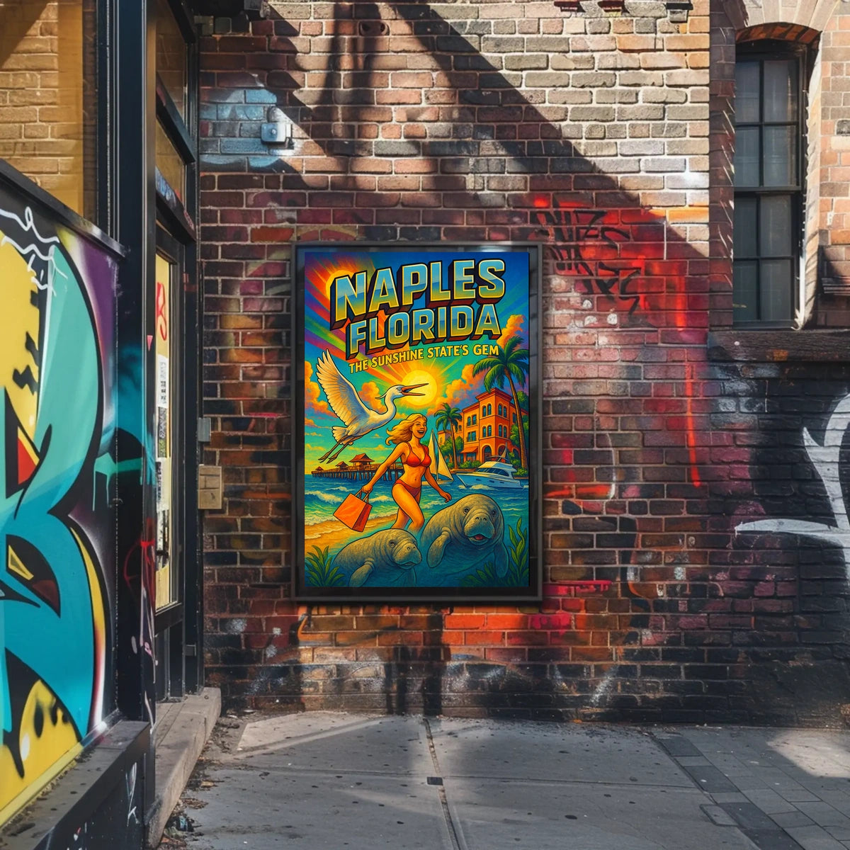 Naples, Florida The Sunshine States Gem Poster