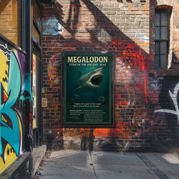 Megalodon Predators from the Past Animal Poster PosterGoat