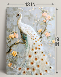 White Peacock Elegance Cultural or Heritage Poster