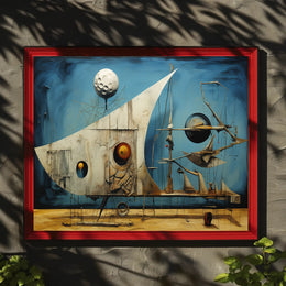 Surreal Dreamscape with Celestial Elements Abstract or Artistic Poster