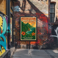 Vintage Scenic Travel Destination Poster