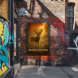 Majestic Whitetail Autumn Dawn Poster