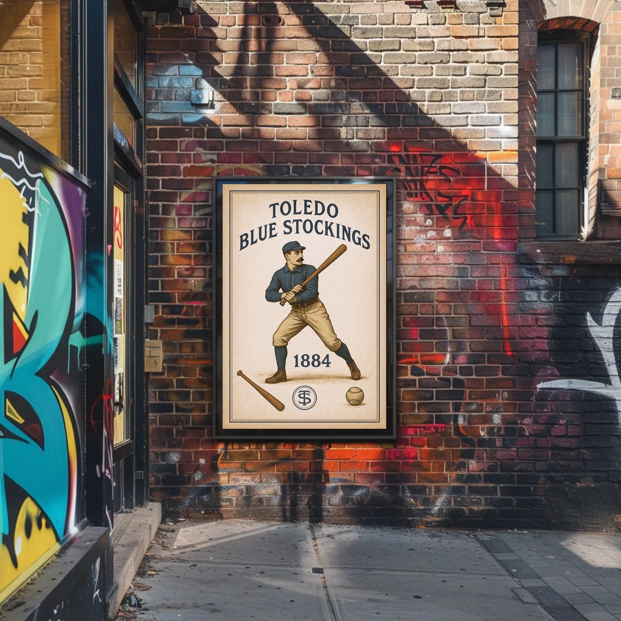 Toledo Blue Stockings 1884 Poster PosterGoat