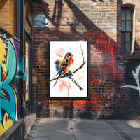 Vibrant Birds on a Branch Poster