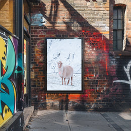 Winter Serenity A Lone Sheep Poster
