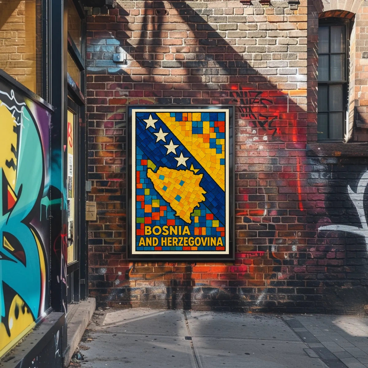 Bosnia And Herzegovina Mosaic Poster