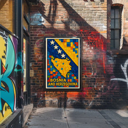 Bosnia And Herzegovina Mosaic Poster