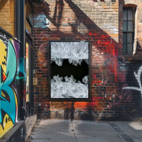 Winter Serenity Aerial View Minimalistic Artistic Poster