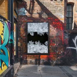 Winter Serenity Aerial View Minimalistic Artistic Poster