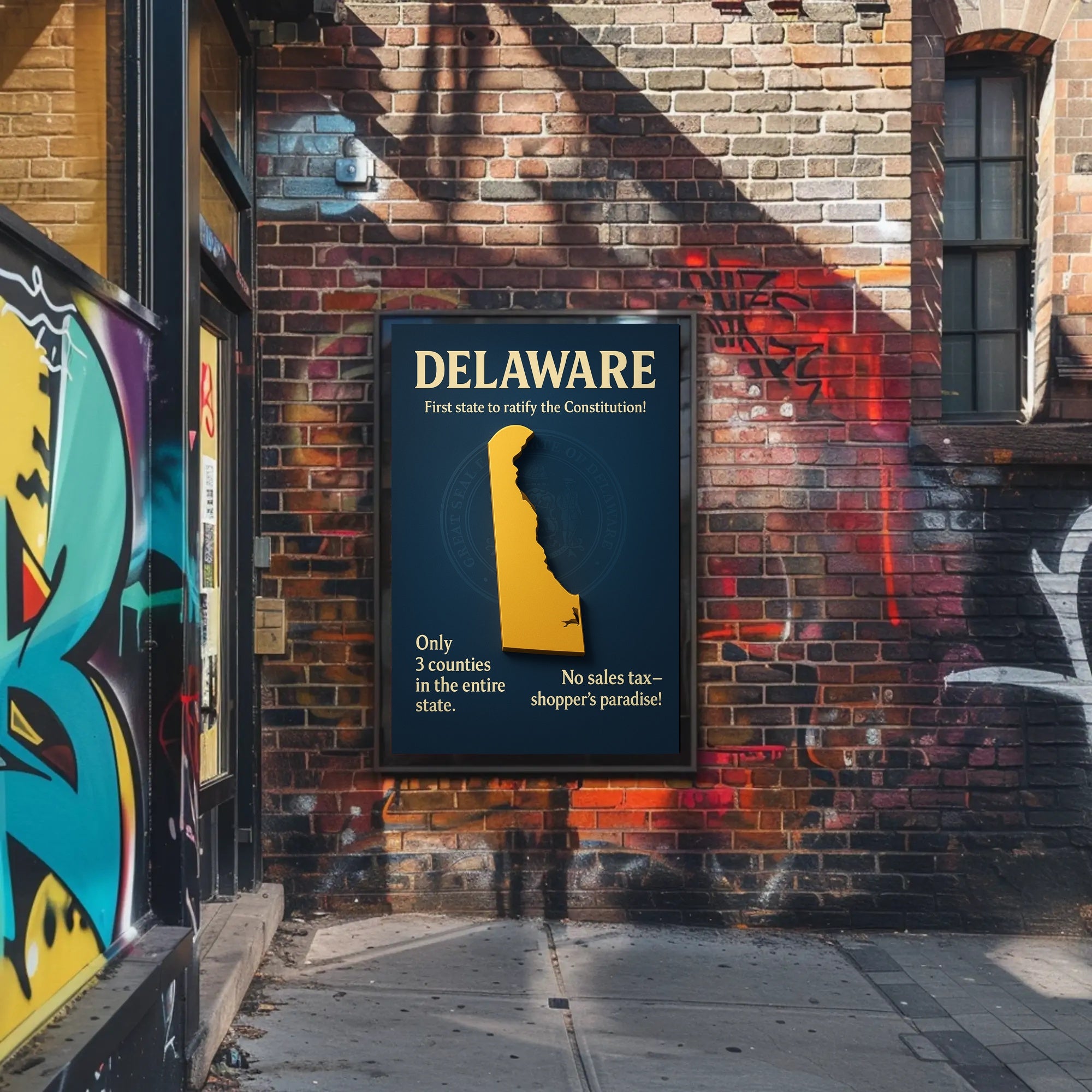 Delaware – The First State Poster PosterGoat