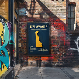 Delaware – The First State Poster PosterGoat