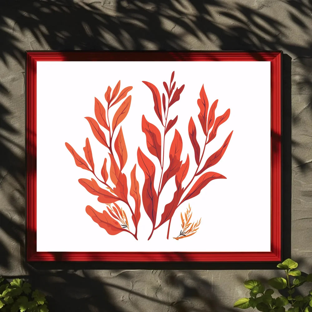 Autumn Leaves Minimalist Art Poster for Home Decor