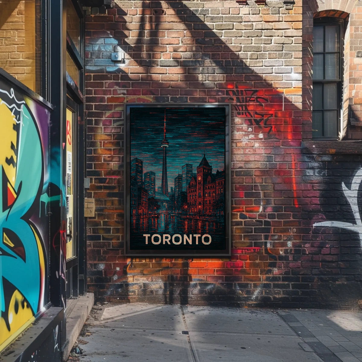 Toronto Skyline At Night Poster