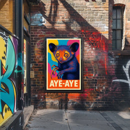 Aye-Aye Illustration Poster