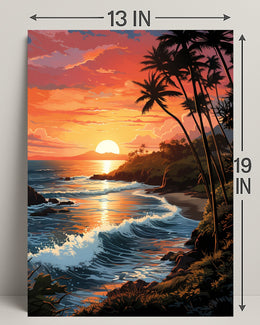 Tropical Sunset Serenity Poster