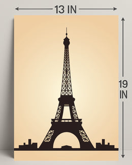 Eiffel Tower Silhouette Poster