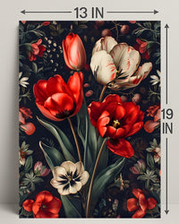 Botanical Elegance: Artistic Tulip Bouquet Poster