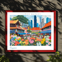 Flower Market in Singapore Poster PosterGoat