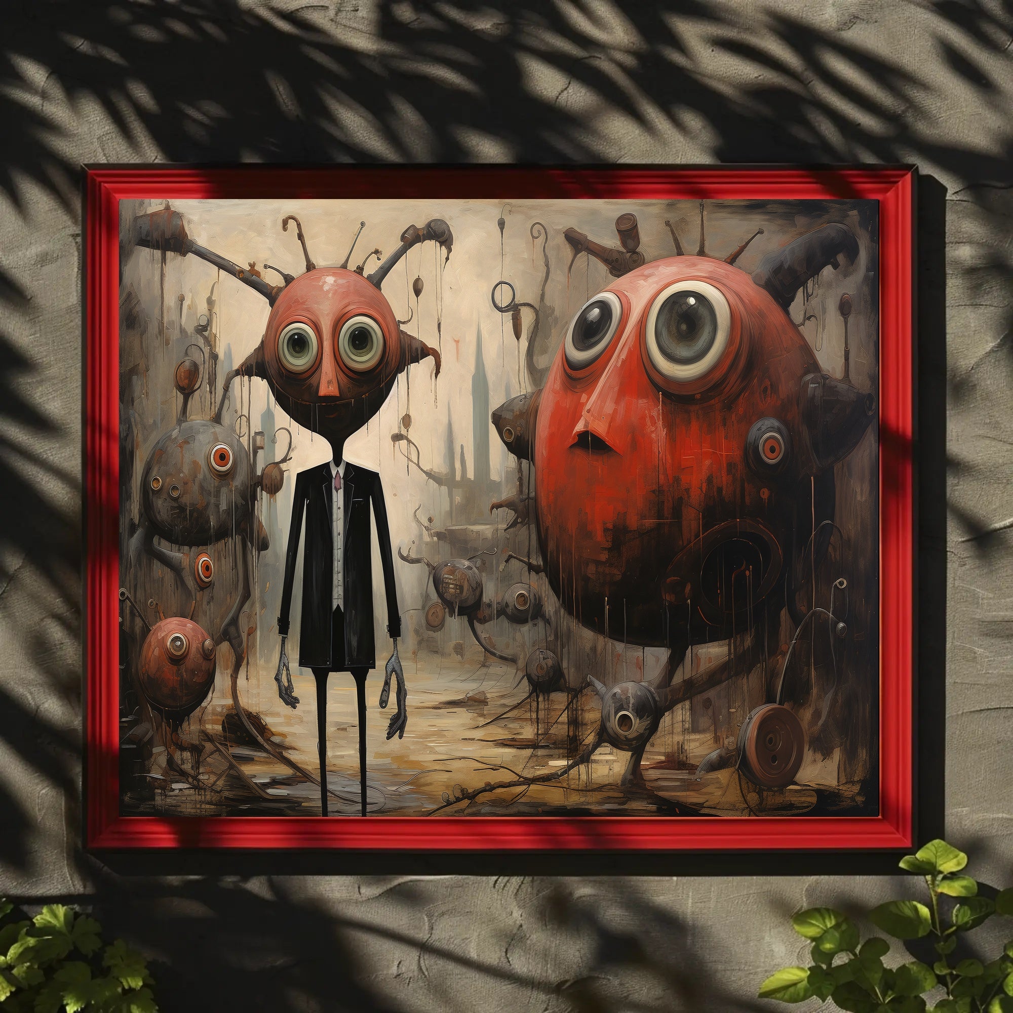 Whimsical Dreamscape: Surreal Characters Abstract or Artistic Poster