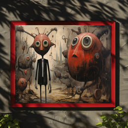 Whimsical Dreamscape: Surreal Characters Abstract or Artistic Poster