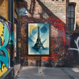 Eiffel Tower Geometric Elegance Poster