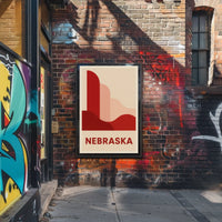 Nebraska Abstract Landscape Poster