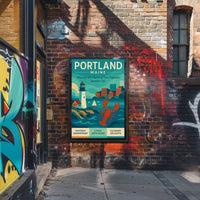 Portland Maine Vintage Travel Poster PosterGoat