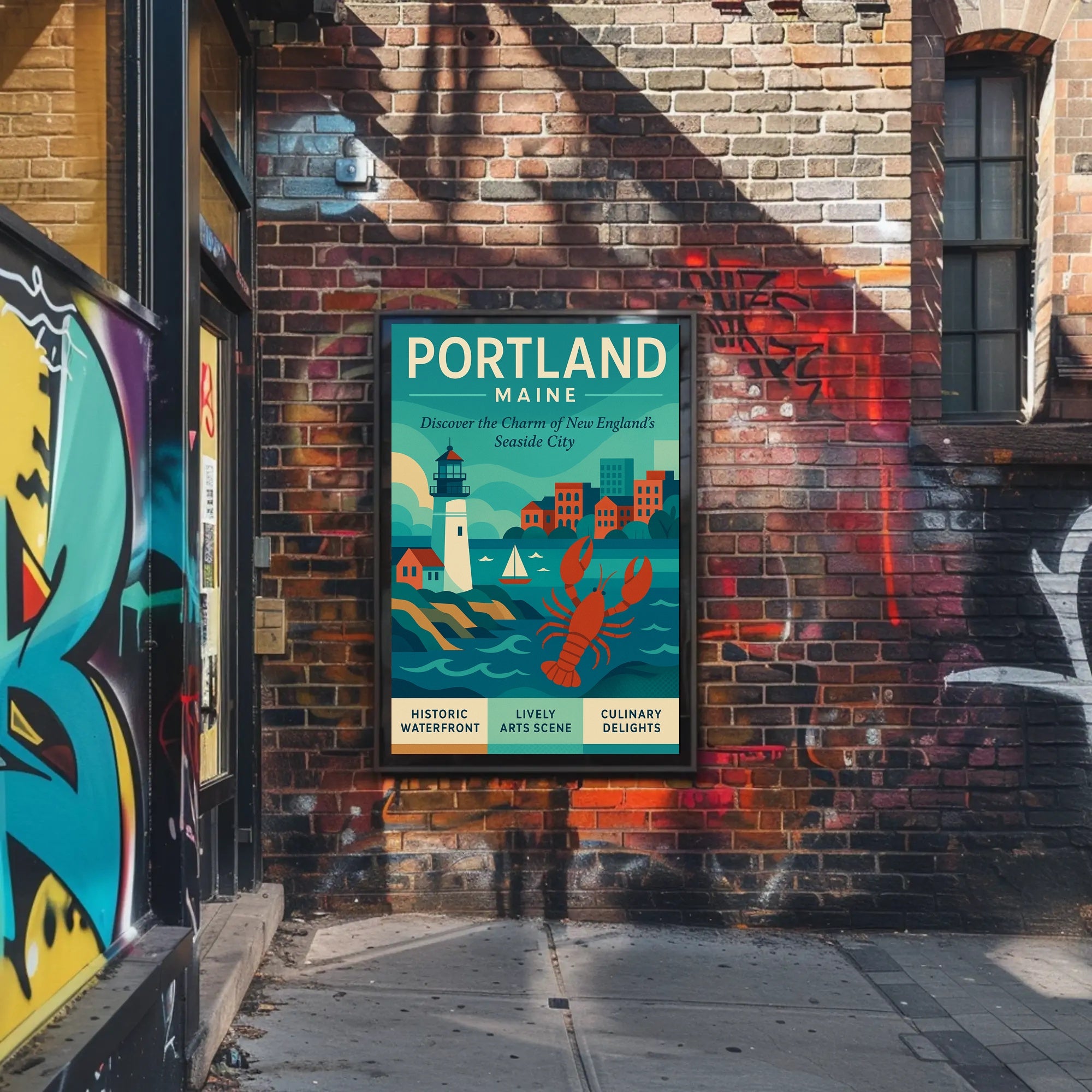 Portland Maine Vintage Travel Poster PosterGoat