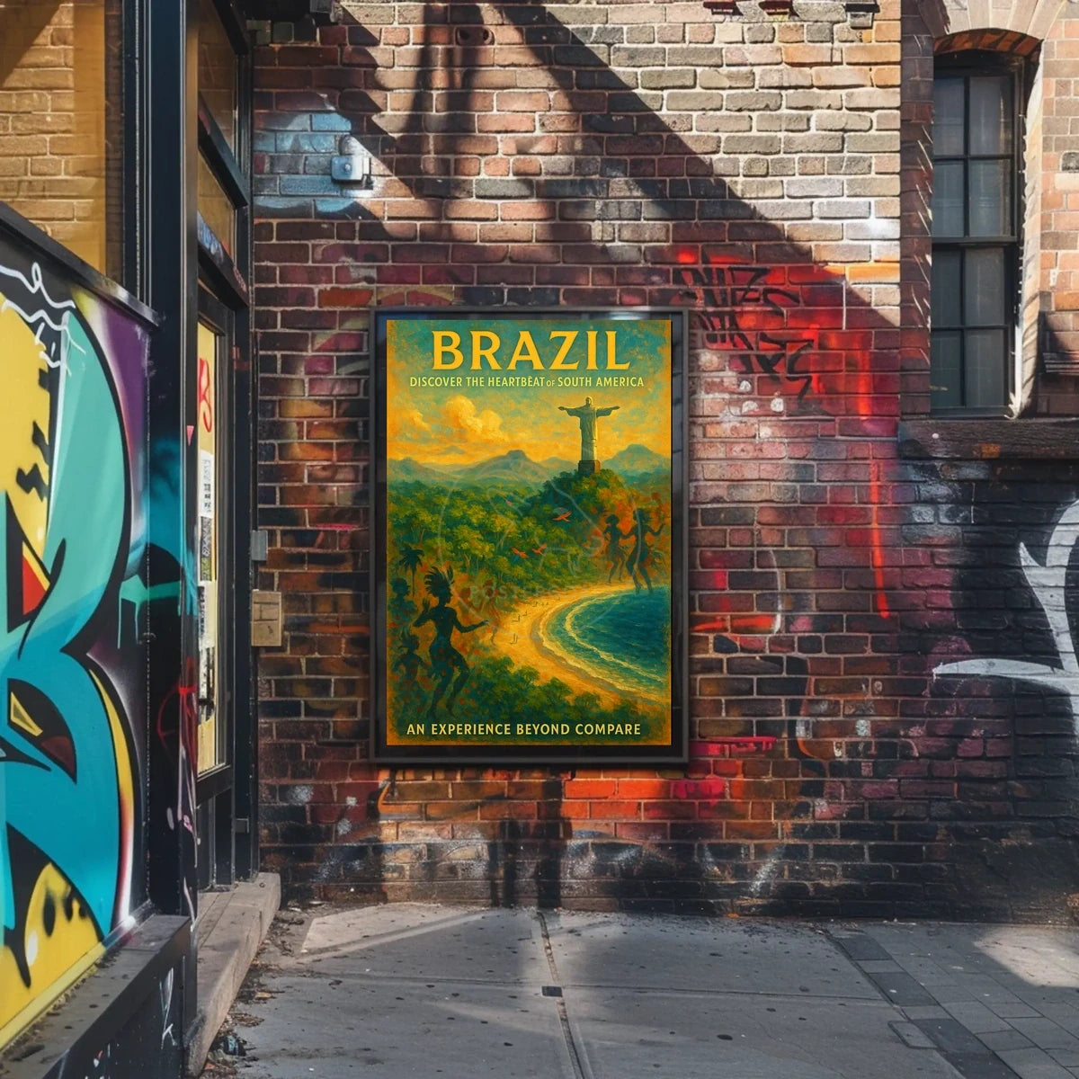 Brazilian Vibrance: Christ the Redeemer Travel Poster