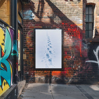 Winter Wilderness Footprints Landscape Poster - Abstract or Artistic Poster