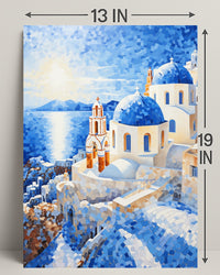 Santorini Mosaic Poster