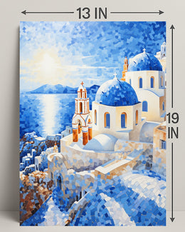 Santorini Mosaic Poster