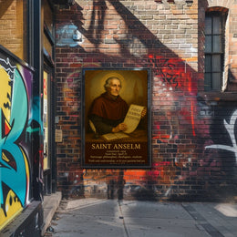 Saint Anselm Vintage Theological Art Cultural or Heritage Poster
