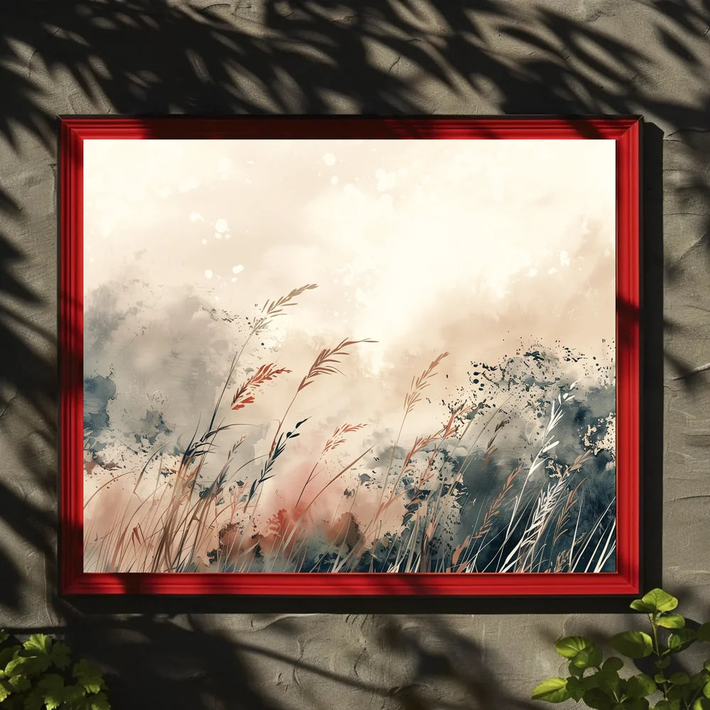 This poster features an artistic depiction of a serene natural landscape. The core Travel Poster