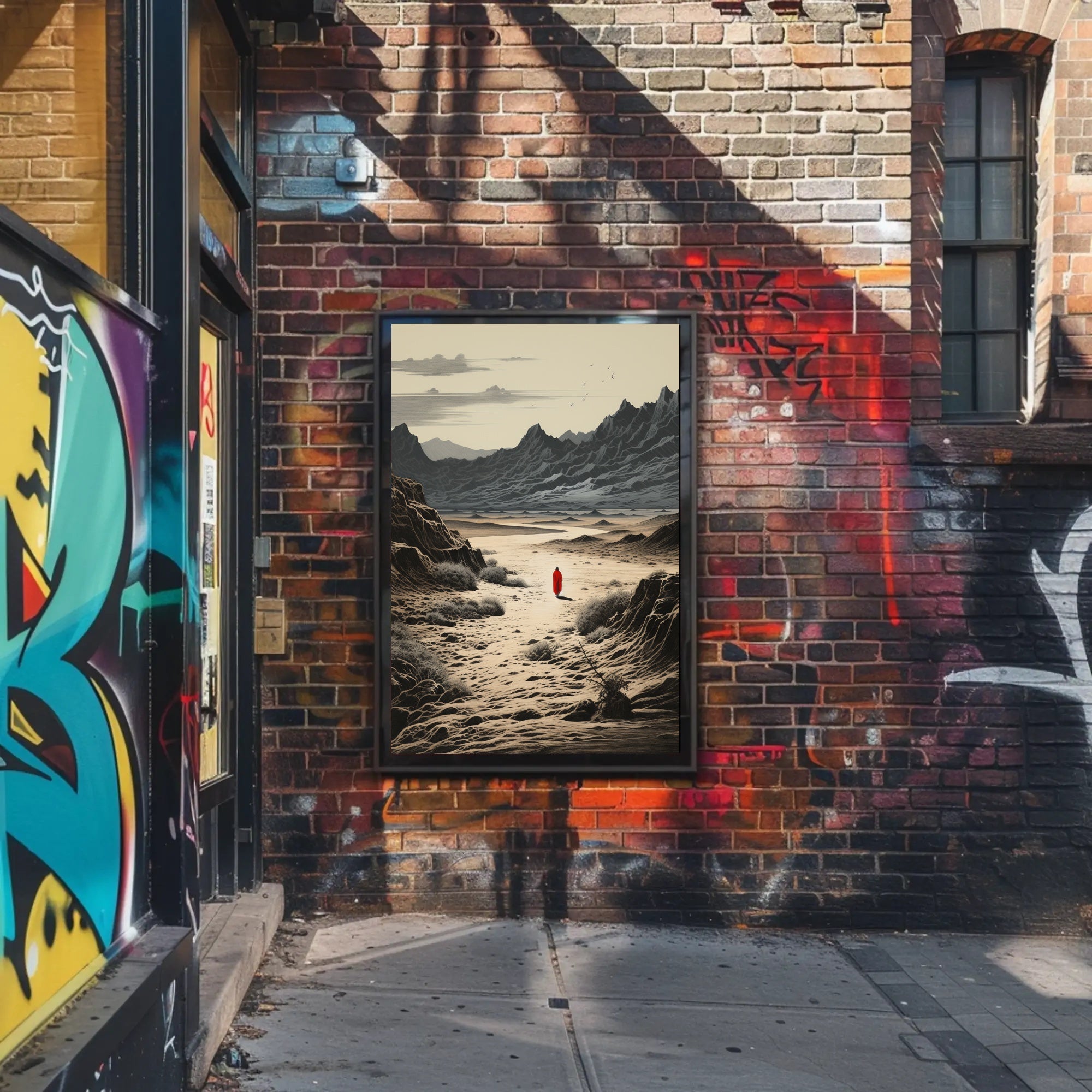 Solitary Wanderer In The Desert Poster