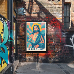 Jesus Christ Iconic Representation Poster