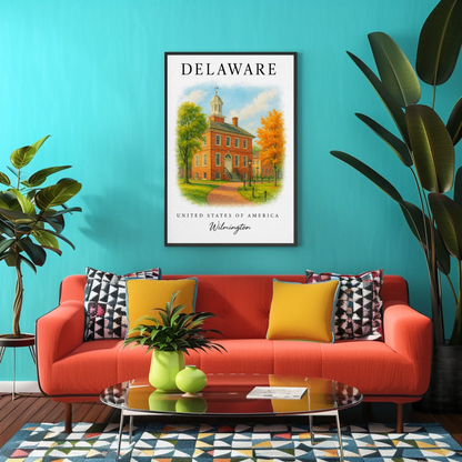 Delaware, Wilmington Signature Series Vintage Travel Poster